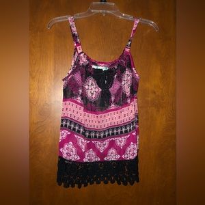 Maurices boho chic tie front top size M NWOT